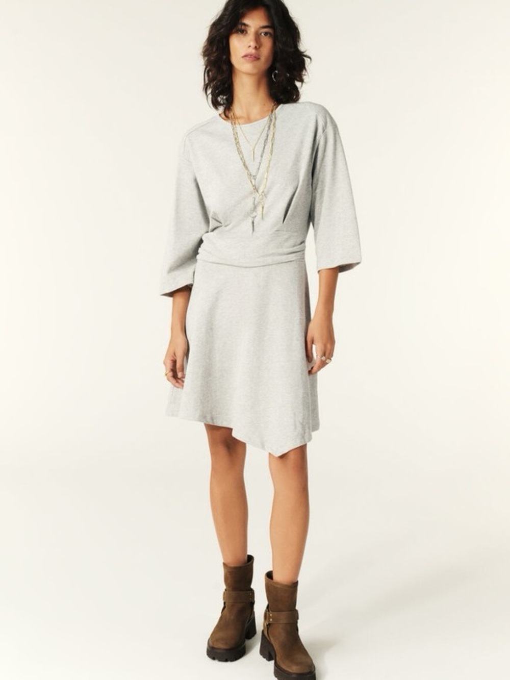 BA&SH dress Astoria grey
